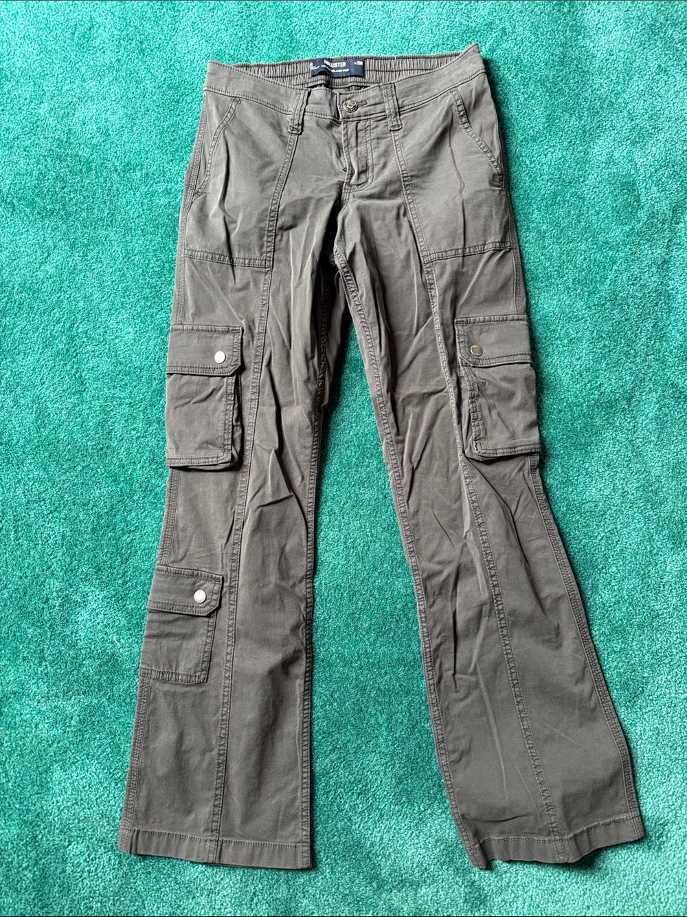 Hollister gry Wide-Leg Cargo Jeans